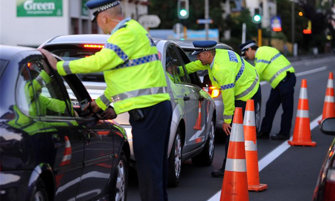Police Officers test Motorists